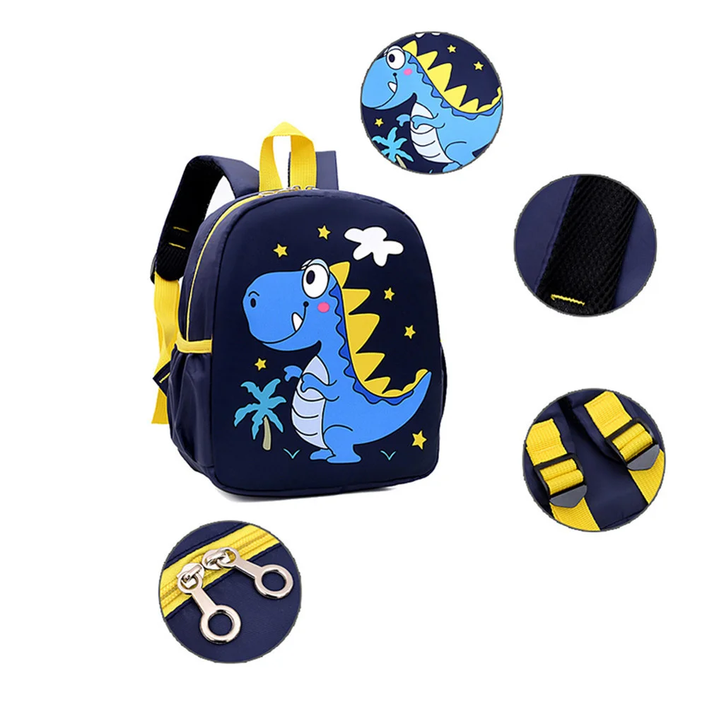 Mochilas de dinosaurio de dibujos animados para bebé, mochila escolar de guardería para niños y niñas, mochilas escolares ajustables de animales para niños