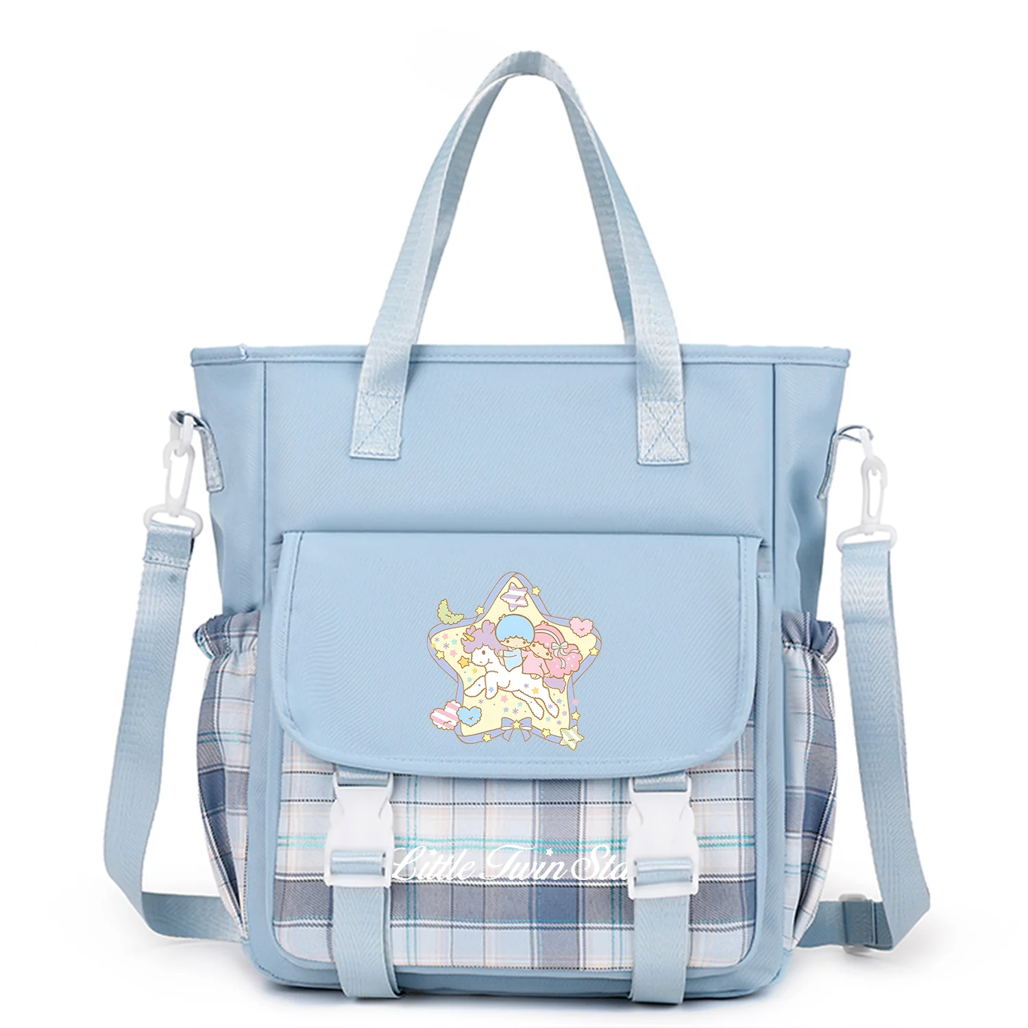 

Little Twin Stars Tote Messenger Bag Student Handbags Shoulder Bags Handbag Cross body Bags for Girls Satchels School