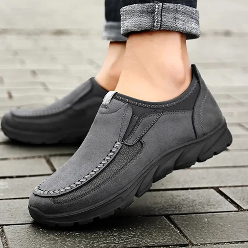 

Мужская повседневная обувь 2025, модные брендовые мужские лоферы, мокасины, дышащая обувь без шнуровки в стиле ретро, мужские кроссовки, большие размеры 39-48