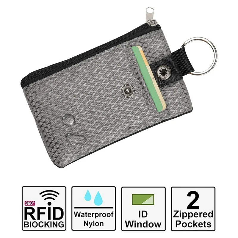 New Mini Wallet with Neck Strap Prevent Theft Credit Card Bag Zero Wallet RFID Signal Blocking Bag for Women Men