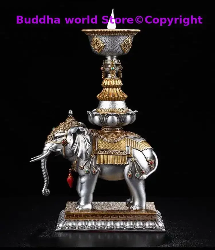 زوج 2 قطعة حماية المنزل مزار المذبح البوذية محظوظ الميمون الله الفيل العبادة ضوء العرض توصيل في تمثال