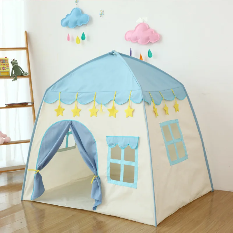 Tente de princesse d'intérieur pour enfants, maison de jeu de couchage pour fille, château pour bébé, petite maison, lit jouet