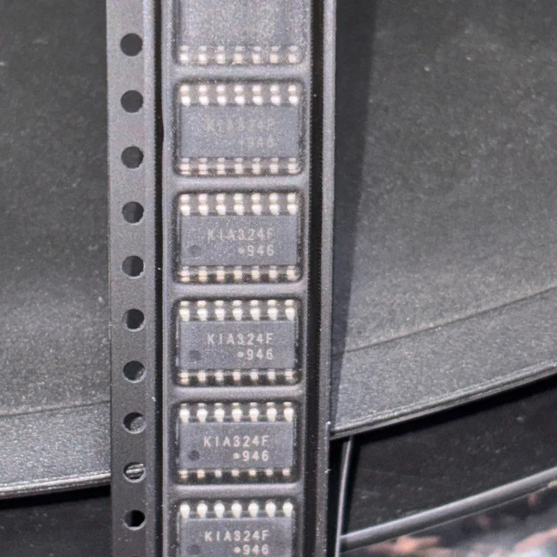 30pcs KIA324F-EL Quad Operational Amplifier, 3V-32V, 1MHz, 0.5V/µs, SOP-14