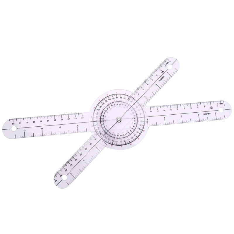 

J1UL1N 30Pcs Spinal Ruler Spinal Finger Goniometer Protractors Multi-Ruler Angle 180/360 Degree Measuring Tool