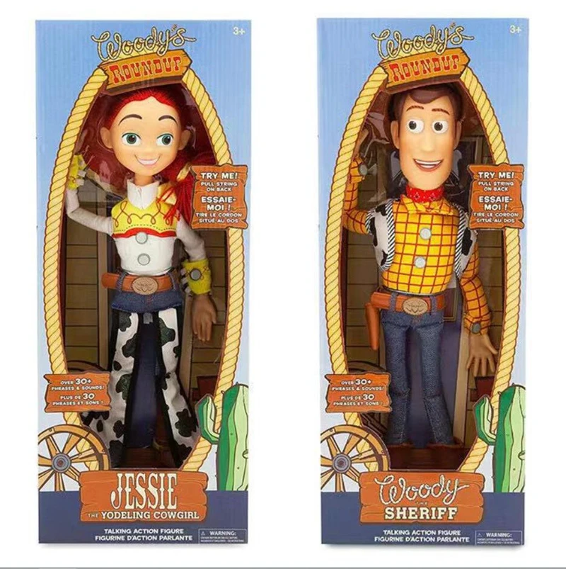 40cm Anime Toy Story 2 Woody Jessie Action Figure Toys Talking Woody Sing Soft Decoration Birthday Children Gifts Drop Shipping