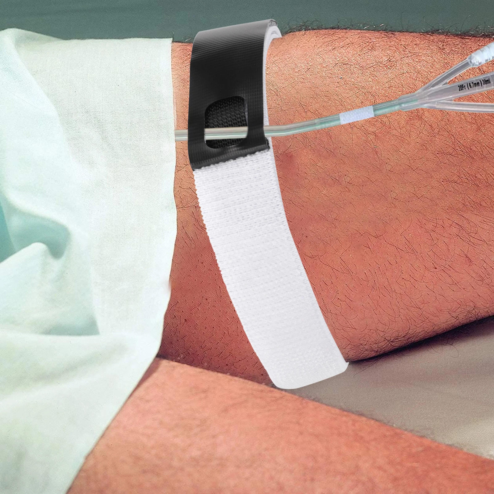 

2Pcs Catheter Strap Holder Adjustable Elastic Leg Band Stabilization Device Prevent Detachment Urinary Catheter