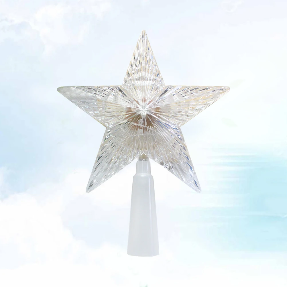 

Glowing Led Star Tree Topper 5 Christmas Decoration Festival Home Party Decor Easy Install Tabletop Accessory