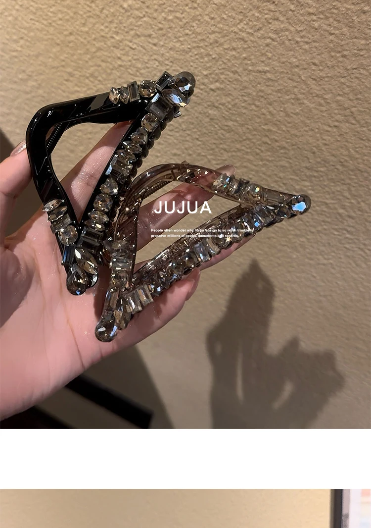 Shiny rhinestone temperament ponytail clip, Korean high-end hairpin