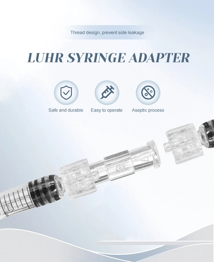 Luer Lock Syringe Connector Female Luer Syringe Sterile Pp Transparent Parts Leak Proof Individual Package Dual channel connec