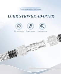 20/50/100pcs Luer Lock to Luer Lock Connector Female Luer Syringe Sterile Transparent For Pneumatic Parts Leak Proof Luer