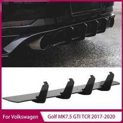 For Volkswagen Golf MK7.5 GTI TCR 2017-2020 Gloss Black Maxton Style Rear Bumper Diffuser Valance Rear bumper blade surround