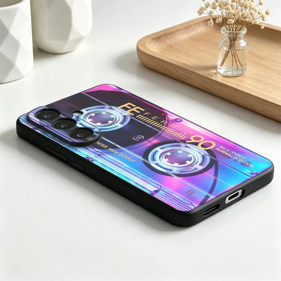 Colour Cassette Tape Phone Cover Case for Samsung Galaxy A57 A15 A25 A16 A05 A37 A23 A06 A73 A51 A41 A53 A17 A13 A52 A36 A55 A12