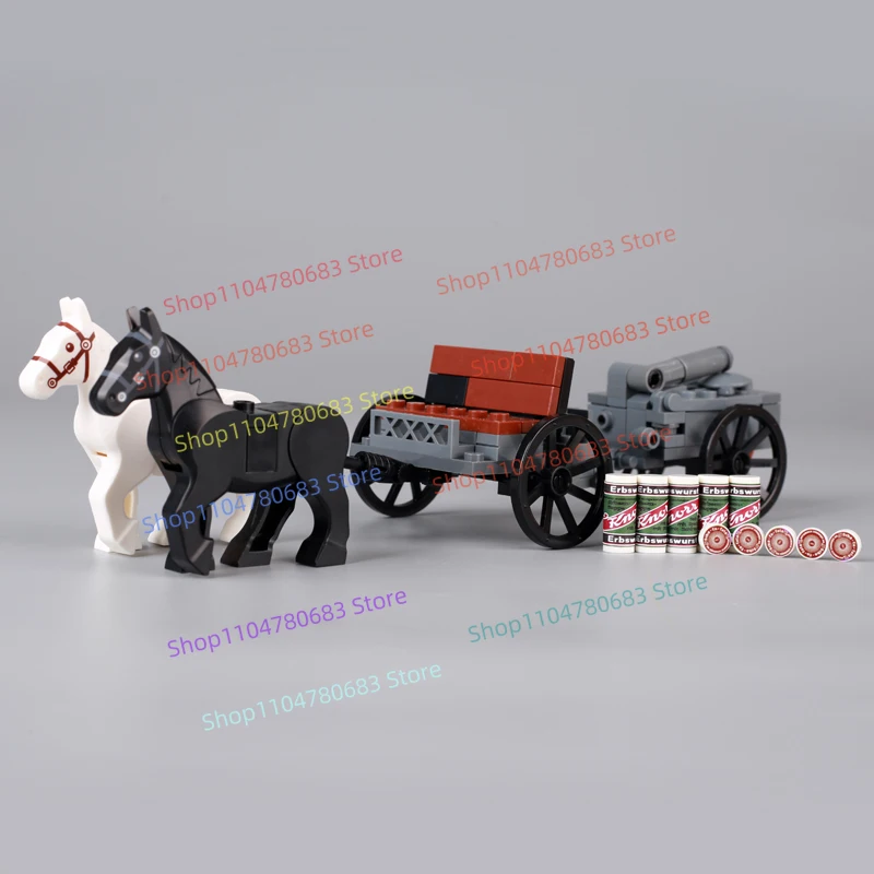 MOC Bouwstenen Sovjet Tank Mini Kanon Assemblagemodel Display Stuk Cartoon Anime Accessoires Speelgoed Vakantiecadeau Collectible