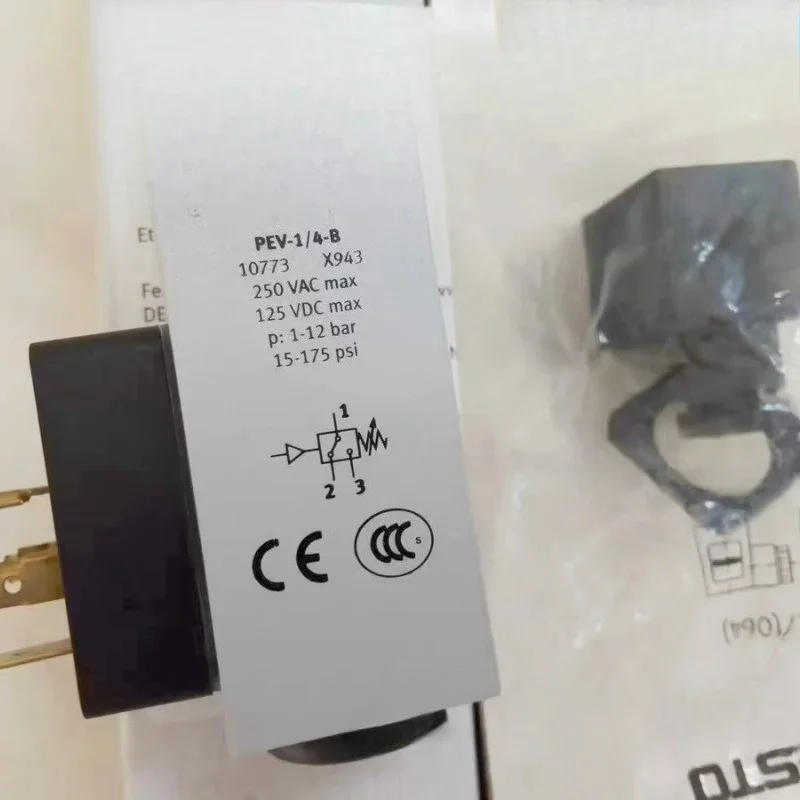 PEV‑1/4‑B 10773 Pneumatic Compressed Air Pressure Switch 0.5‑8 Bar Compatible with FESTO 1/4