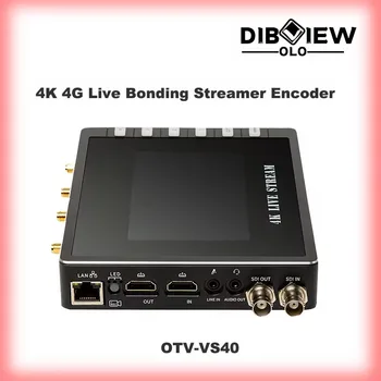 3 Sim Card 4G 4K WIFI Bonding HD SDI Iptv H265 HEVC H.264 RTMP SRT RTSP ON VIF Live Encoder For Youtube Facebook Wowza