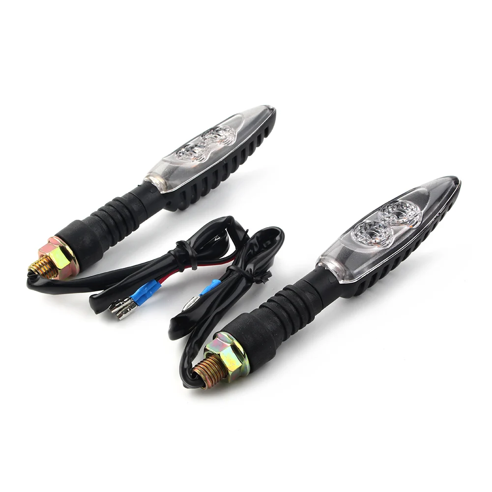 2 Pcs Mini Motorcycle LED Turn Signals Indicators Blinker Lights for Harley Motorbike Universal 12V