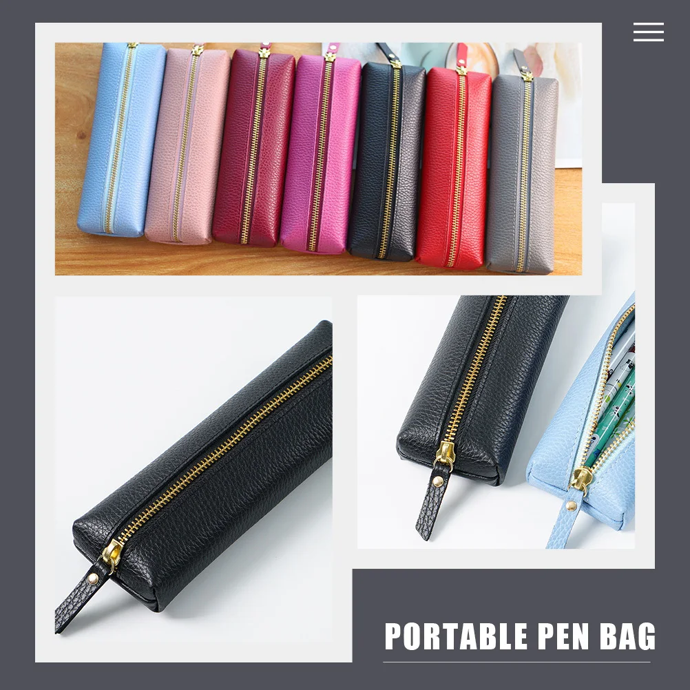 

Large Pencil Bag For Students Stationery Organizer Portable Makeup Brush Case Anti-Scratch Zipper Design