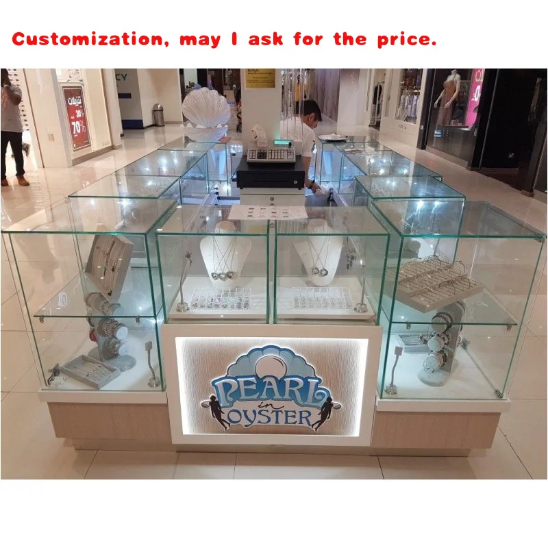 

custom.Jewelry Fashion Stationary Shop Kiosk Glass Display Product Silver Jewelri Kiosk Design Mall Sale