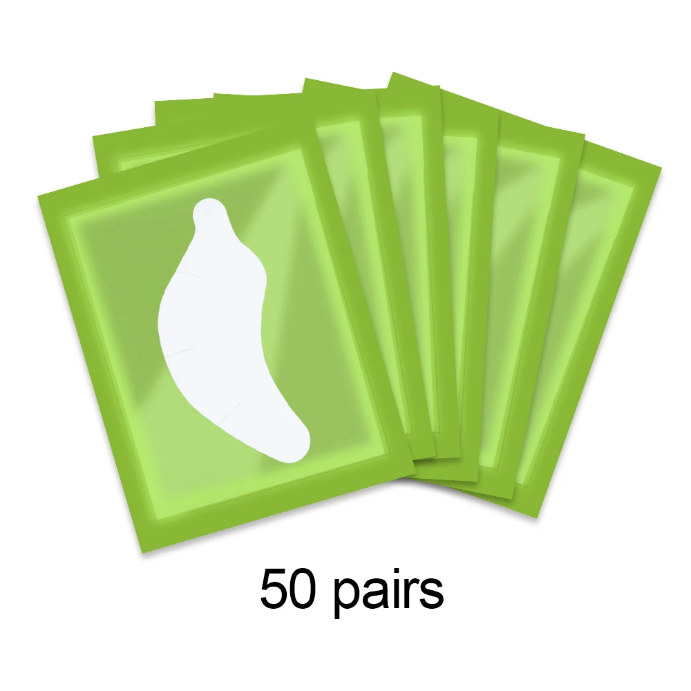 50 Paar Wimpernverlängerungs-Patches, Hydrogel-Patches, Gel-Pad, Make-up, Wimpernlift-Werkzeuge, unter den Augenklappen, Pads für Wimpernverlängerung