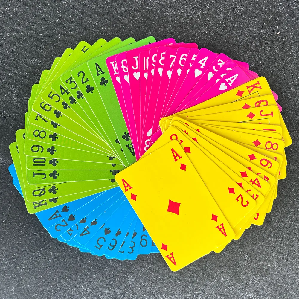 Four-Color Manipulation Cards (Flesh Back) Magic Tricks Magician Stage Illusions Gimmicks Mentalism Props Card Production Magia