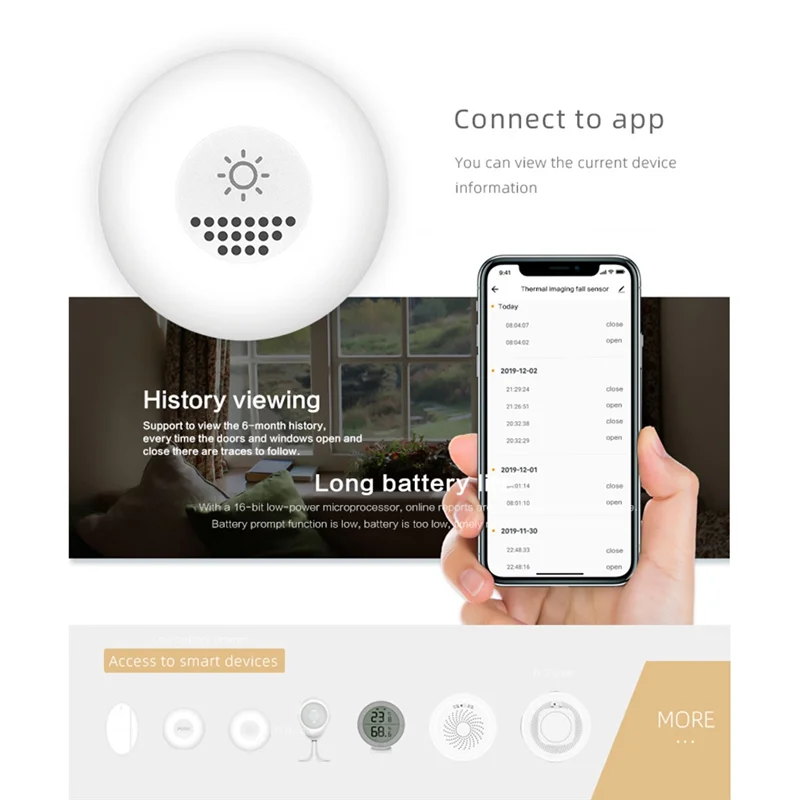 WORTHOWN-Tuya Zigbee Умный датчик освещенности Обнаружение яркости Домашнее освещение Автоматизация Zigbee Интеллектуальный дистанционный сигнал