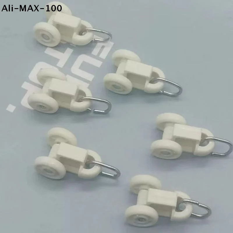 【AyS】50Pcs Electric Curtain Rail Runners Hooks Thickened Curtain Track Curtain Rail Hook General Pulley Curtain Accessories