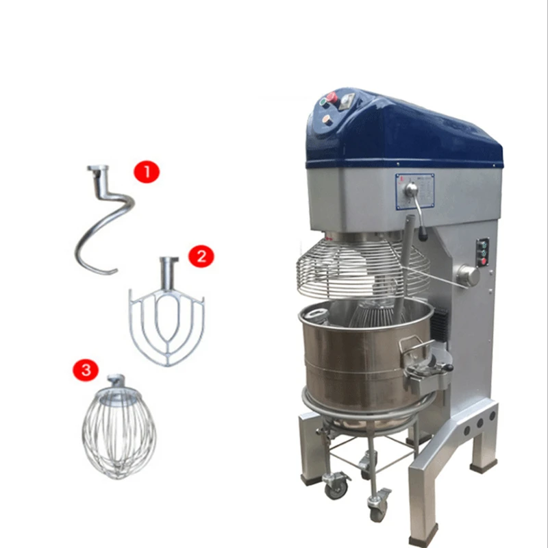 Large 80L 100L Egg Beater Dough Mixer Kneading Industrial Mixing Machine with Automatic Bowl Lift