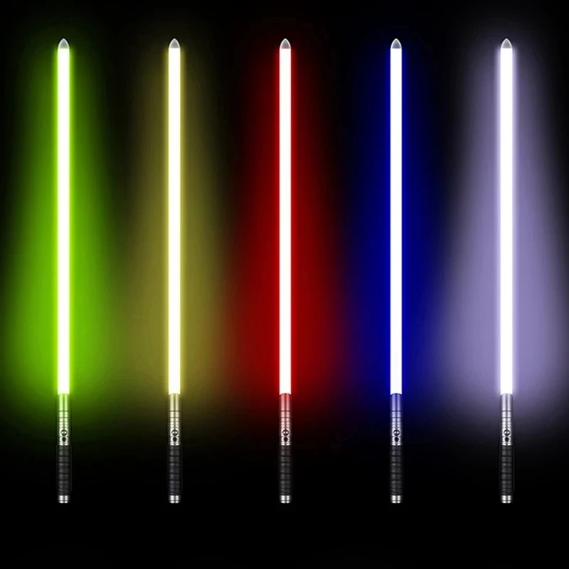 Metal Lightsaber RGB Laser Light Saber Sabre De Luz Sword Kpop Lightstick Rave Flashing Weapon Toys 7 Colors FX FOC Blaster