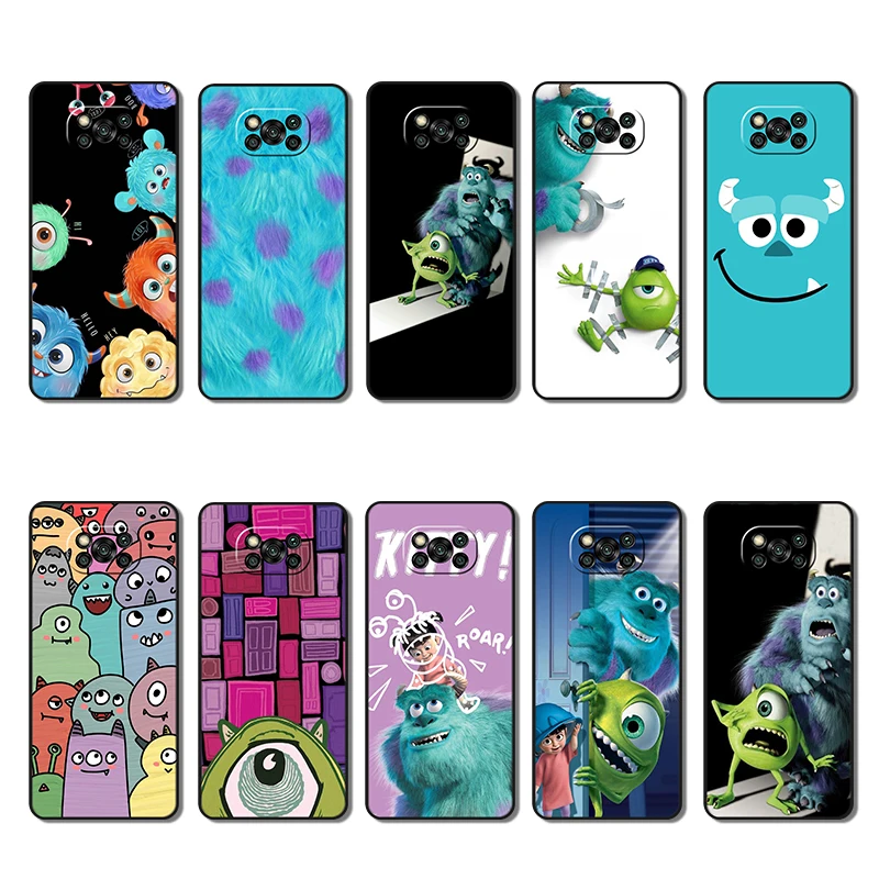 Soft black phone case for  Xiaomi Poco M4 M5S F1 F2 F3 F4 F5 X3 X4 GT X5 PRO C31 C40 C55 C65 monsters inc casing