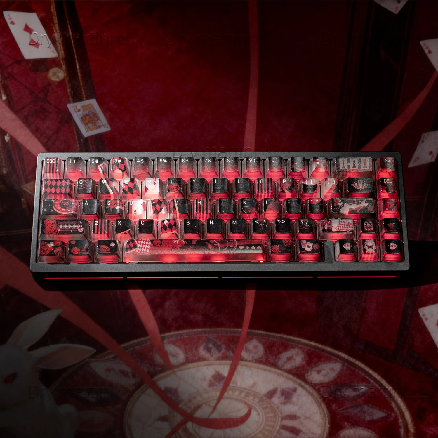 

119 клавиш Alice: Lost Pieces Колпачки для клавиш Cherry PC Аниме Игры Прозрачные УФ-защитные колпачки для механической клавиатуры Made68 Mad68 Wooting 60