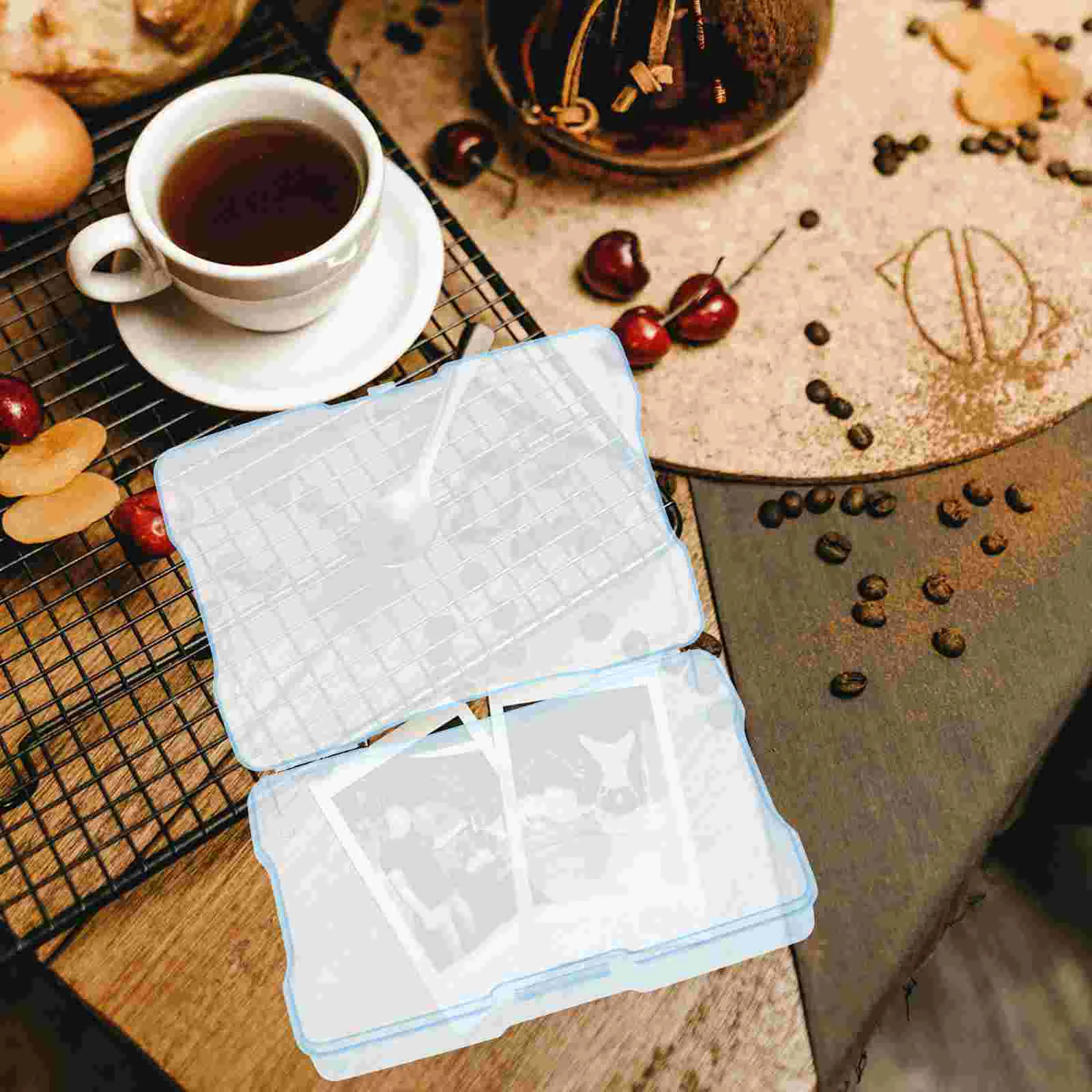 Boîte de Rangement Multifonction pour Photos, Conteneur en Plastique pour Cadres