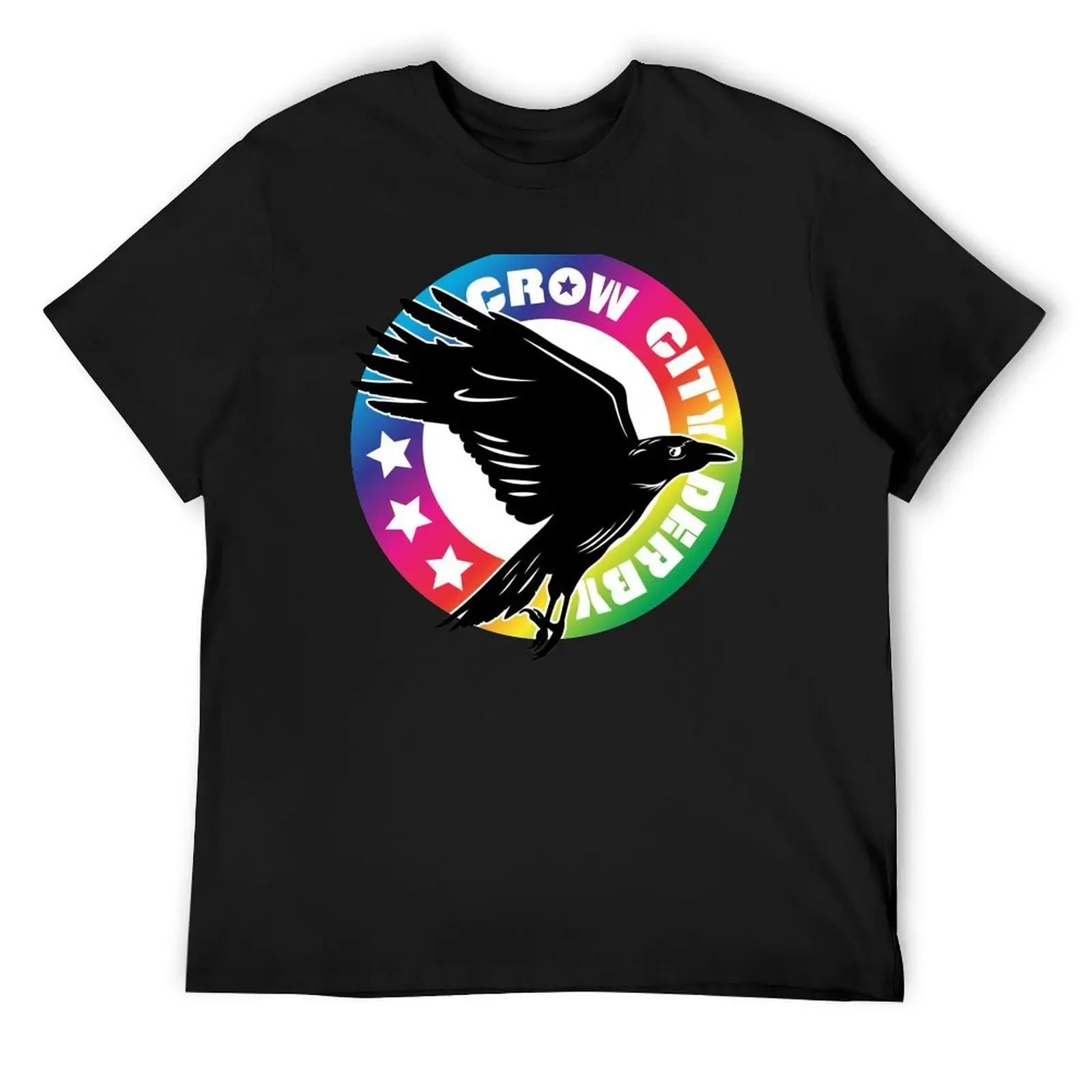 Crow City Derby - Rainbow Logo T-Shirt anime figures man t shirt new edition kawaii clothes outfits for men