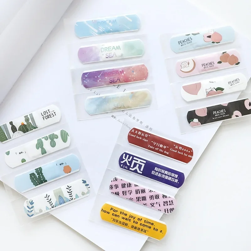 3Pcs Waterproof Breathable Cute Cartoon Band Aid Hemostasis Adhesive Bandages First Emergency Kit For Kids Children