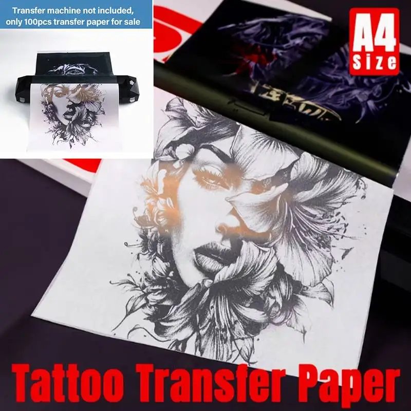 SUANGL Tattoo Stencil Transfer Paper 200/150 Sheets Tracing Paper Clear Copy Easy Operation for Tattooists Supplies