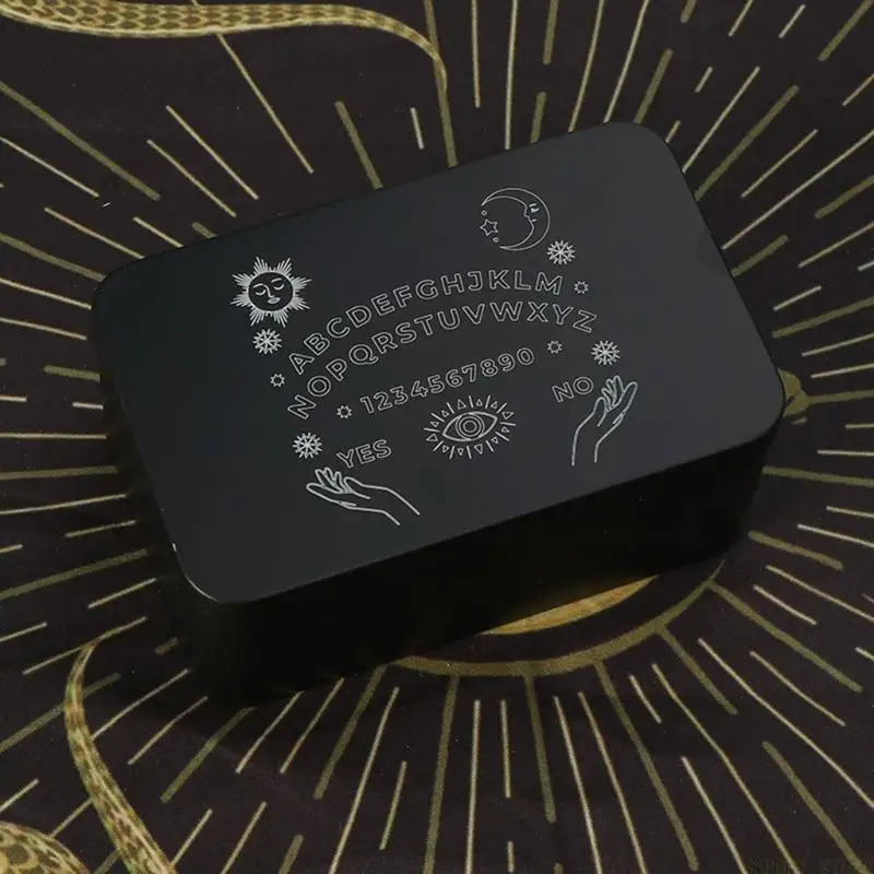 

U2JB Iron Tarots Cards Storage Case Tarots Cards Box Astrologys Divinations Storage Case