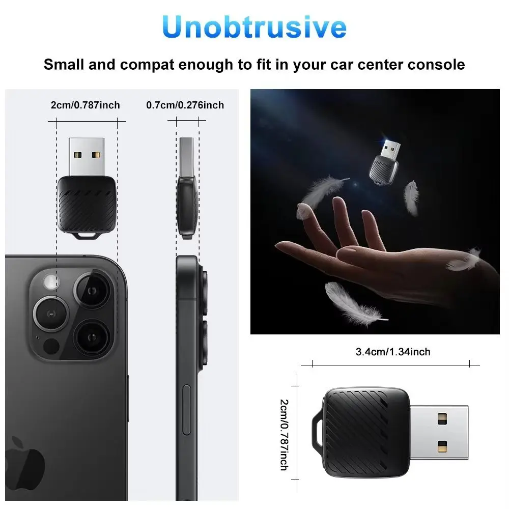 2 in 1 Wireless Android Auto Adapter Wireless Convert Wired To Wireless Wireless CarPlay Dongle Plug & Play Intelligent Systems