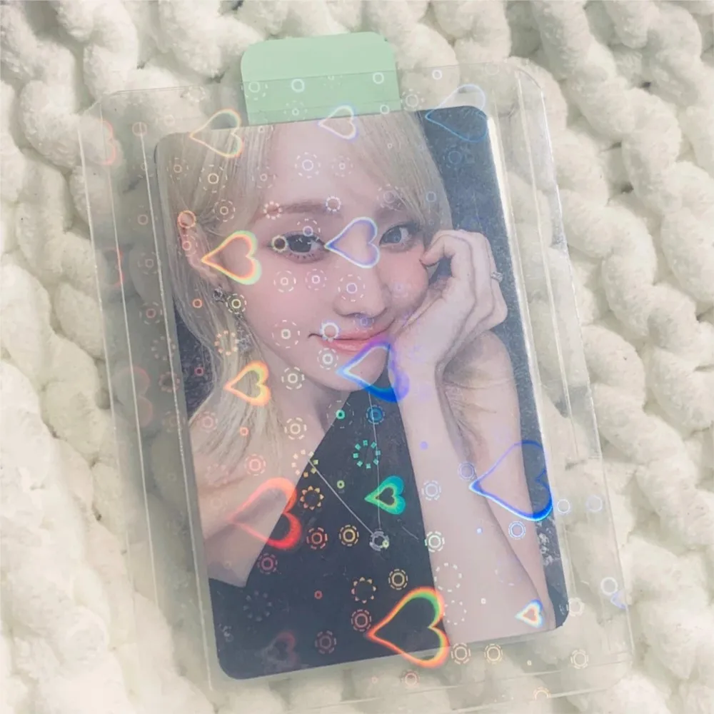 10Pcs Hard Top Clear Loader Kpop Idol Photo Card Sleeves 97x77mm Laser Holographic Trading Card Protectors For Baseball Cards