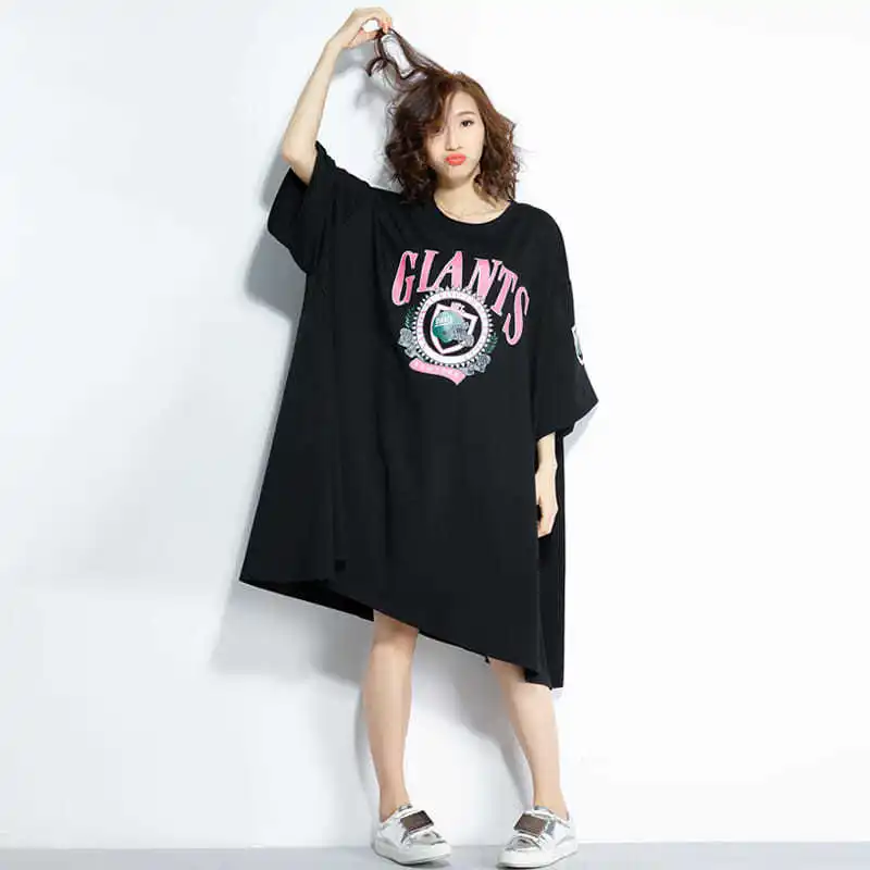 DAYIFUN-Women Short Sleeve T-Shirt Loose O-Neck Tops Casual Cotton Graphic Printing Tees Large Size Harajuku Tshirt Summer 2023