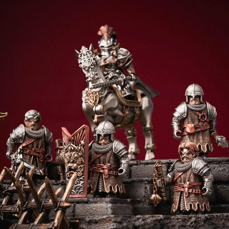 Unnamed Medieval Infantry Metal Figurine, Adult Tabletop Collectible Display For Medieval Fantasy Collections,Veteran Mercenary