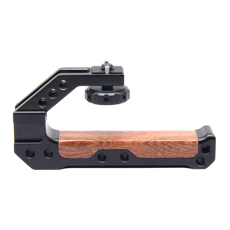 M-REMOTE NATO ARRl Locating Top Wooden Handle  For Sony Canon Nikon Camera Cage with Cold Shoe for Microphone LED Light Monitor