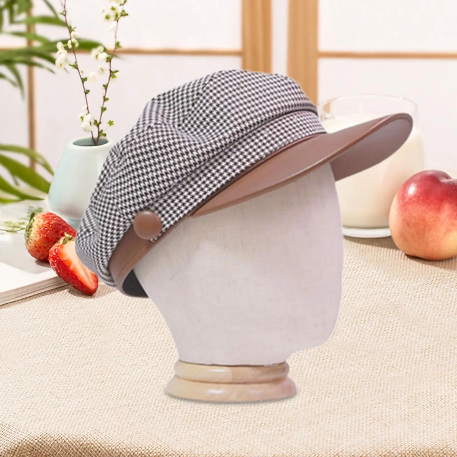 حامل عرض قبعة على شكل رأس شعر مستعار ، نموذج رأس مانيكان متعدد الوظائف ، رف تخزين قبعات لصالونات التجميل وسماعات الأذن