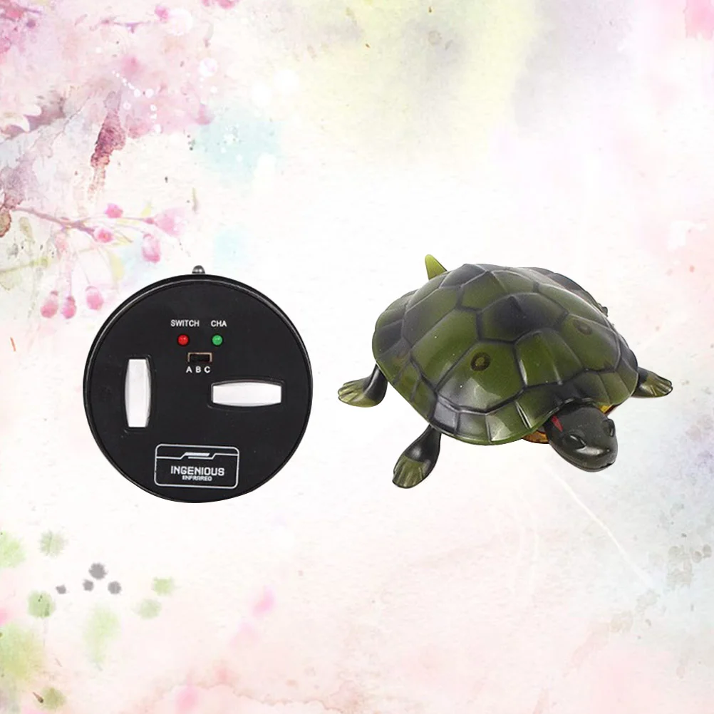1pc Electric RC Turtle Toy Simulation Walking Turtle Toy No (Green) turtle toy