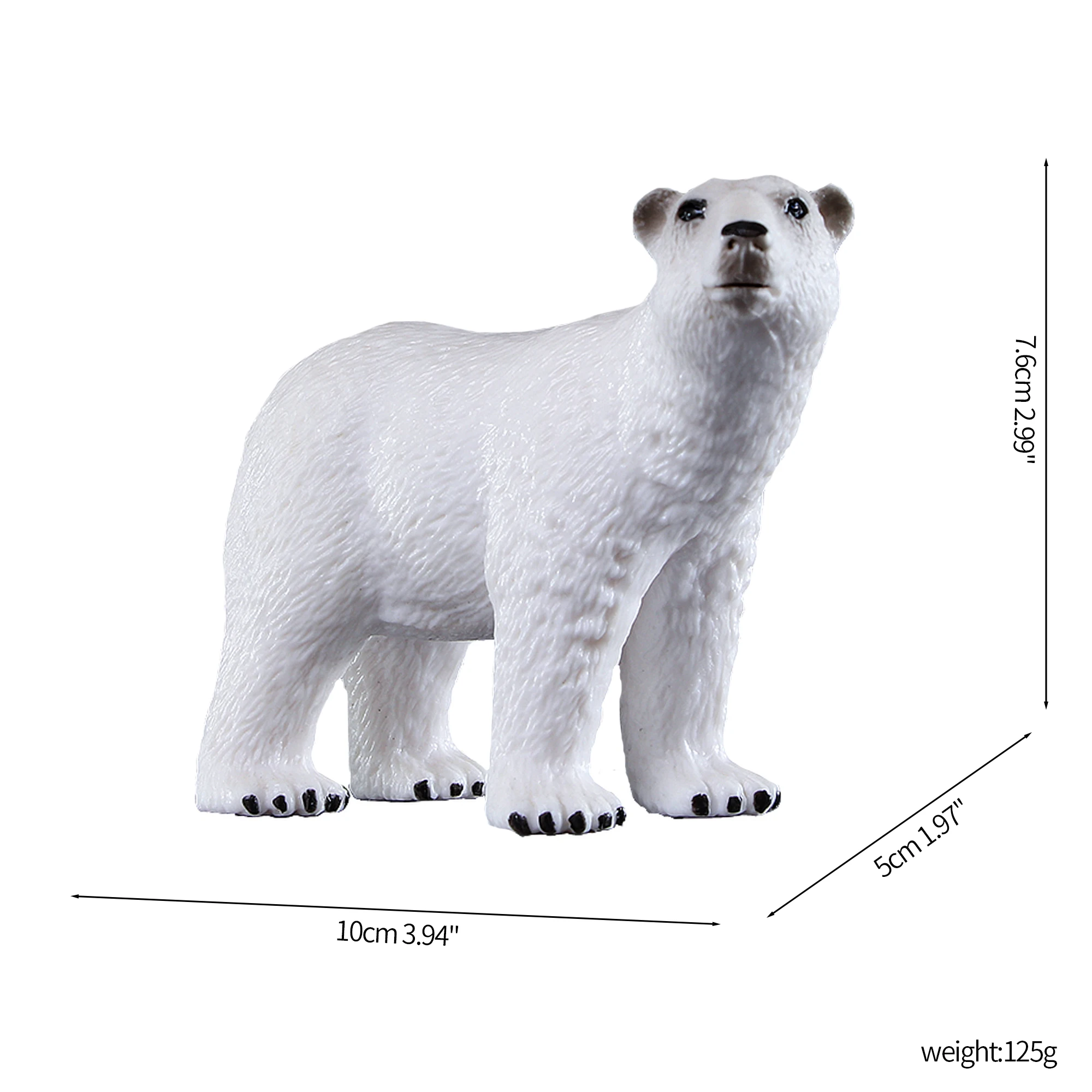Arctic Polar Bear Action Figure Toy - Realistic Wildlife Animales Collection, Artic Animal Model for Kids & Collectors