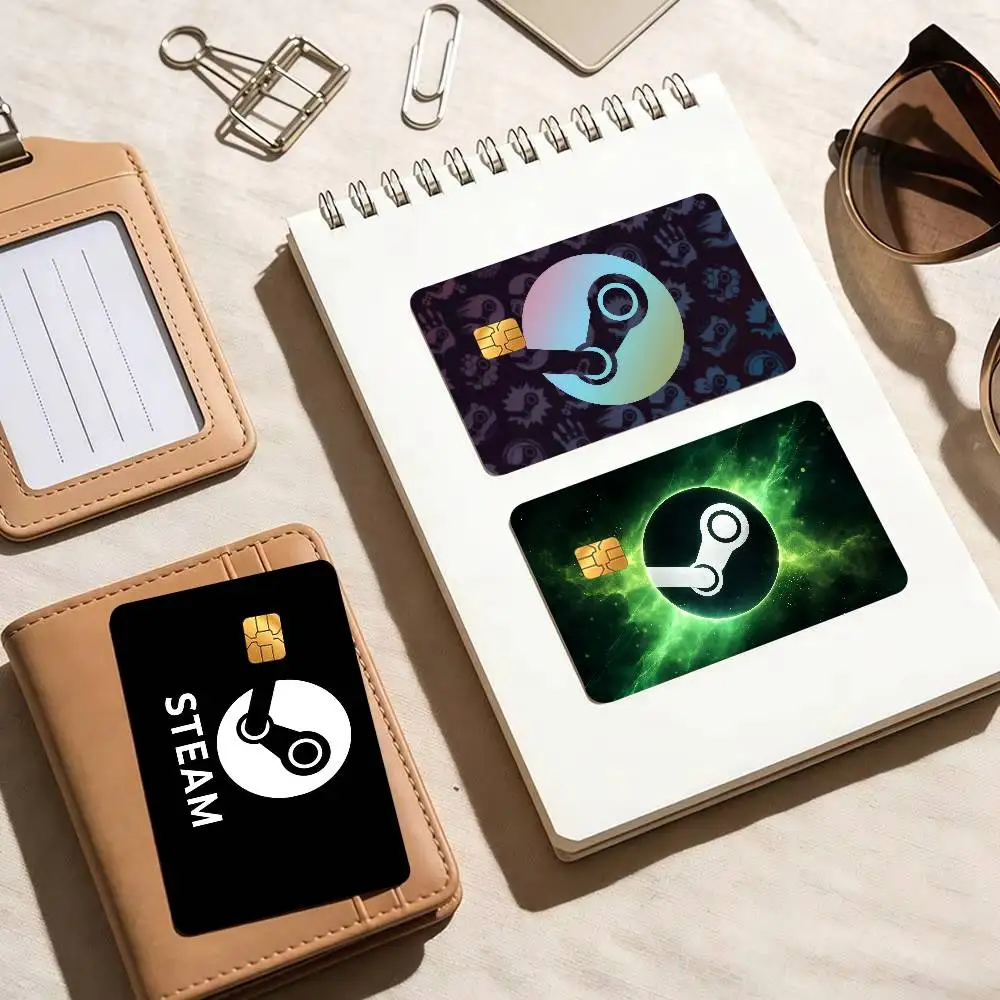 Steam Game Brand 4PCS  Credit Card Public Transportation Cards Protective Sticker Waterproof Card Face Decoration