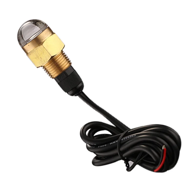 

Светодиодный подводный светильник для морской лодки, лампа 12 В, латунное стекло, синяя сливная пробка, 1/2 дюйма, NPT, аксессуары для яхт, компонент