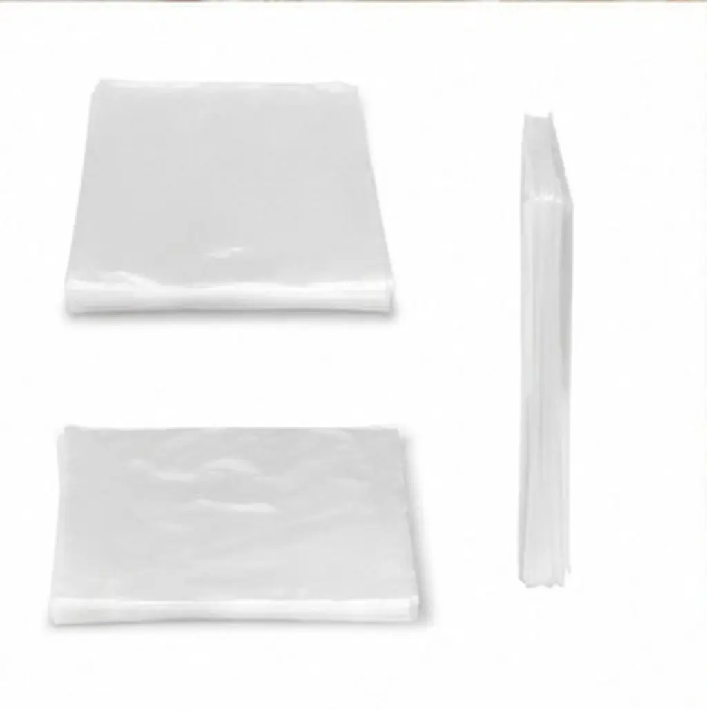 50Pcs 10 Inch Wide Opening Cd Sleeves Vinyl Record Storage Bags Thick Clear Plastic Anti-Scratch Dustproof Protection Cover