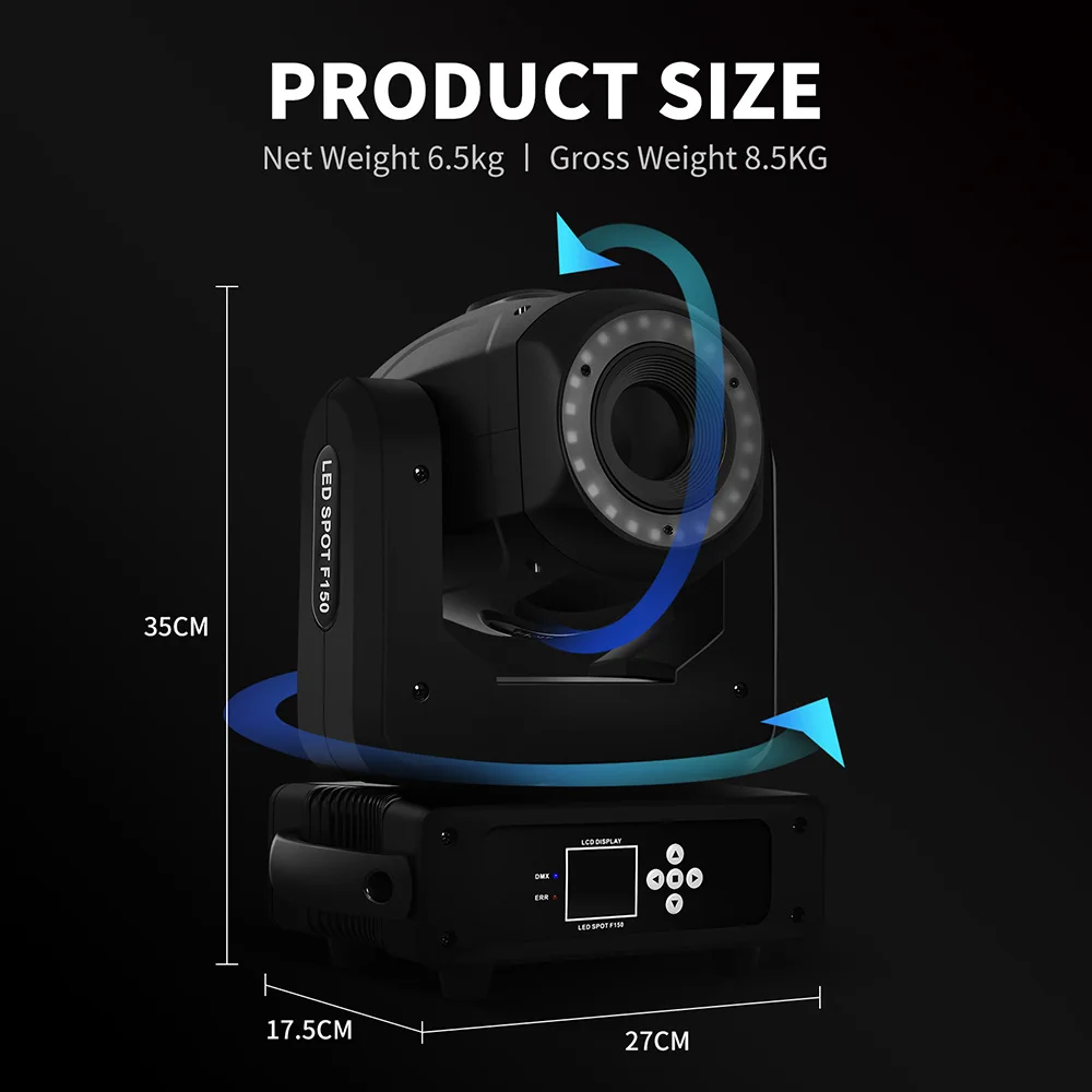 150W LED Moving Head Lys til Fest og Scene - usage example