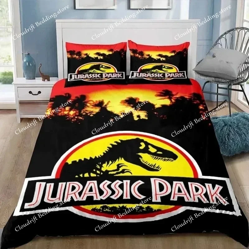 

Dinosaur World Duvet Cover 3D Jurassic Park Exquisite Game Digital Printing Bedding Set Comforter Bed Home Decor Girls Boys Gift