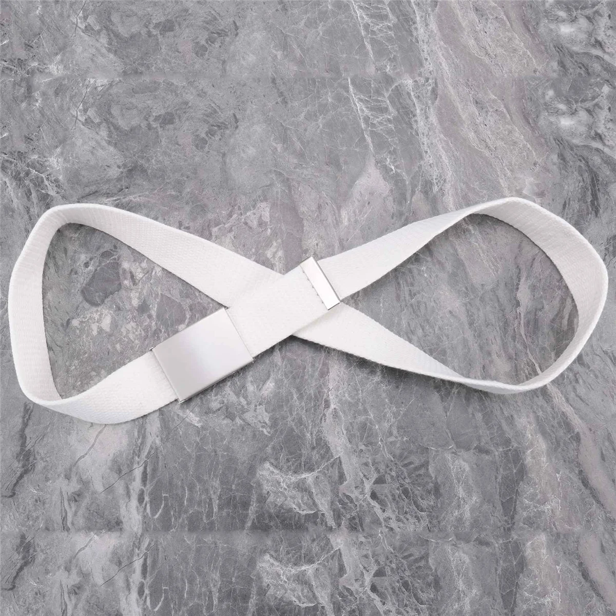 ABGQQ Canvas Cotton White Belt Belts Textile Ribbon Belt