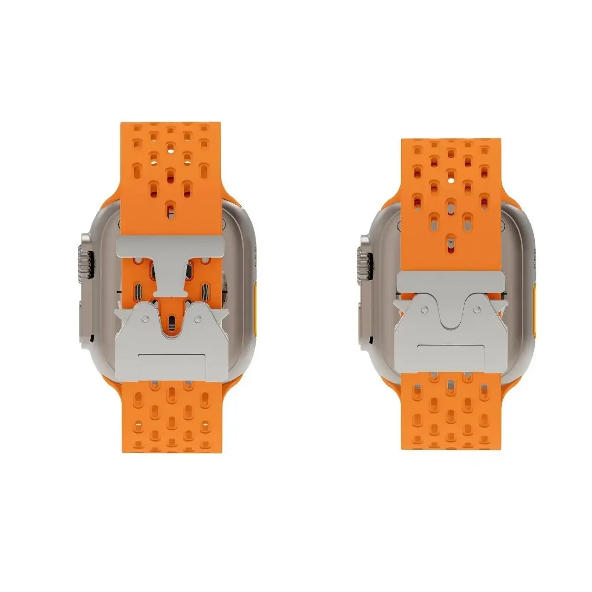 Дышащий силиконовый ремешок для Apple Watch Band 10 46 мм 44 мм 45 мм 42 мм с металлической пряжкой Correa для IWatch 10 9 8 7 6 5 4 SE Ultra 2 49 мм